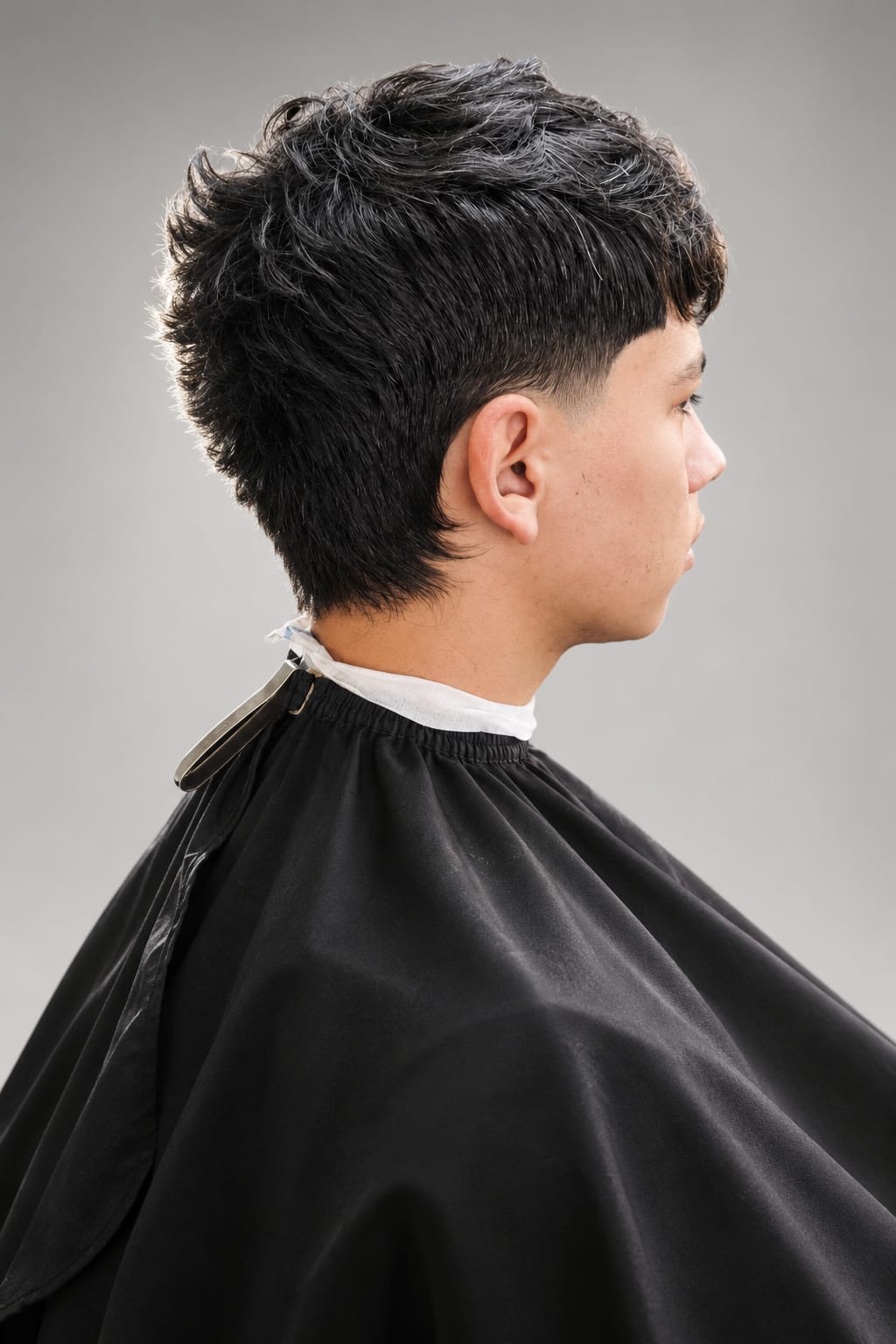 Corte moderno con textura — perfil lateral, Santoro